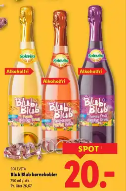 Lidl SOLEVITA Blub Blub børnebobler tilbud