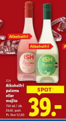 Lidl ISH Alkoholfri paloma eller mojito tilbud