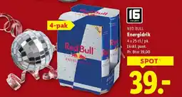 Lidl RED BULL Energidrik tilbud