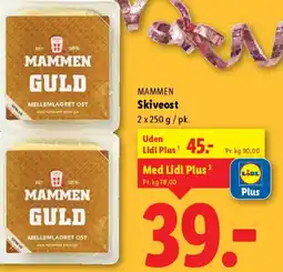 Lidl MAMMEN Skiveost tilbud