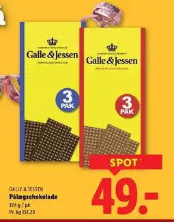 Lidl GALLE & JESSEN Pålægschokolade tilbud