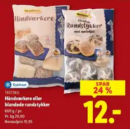 Lidl TASTINO Håndværkere eller blandede rundstykker tilbud