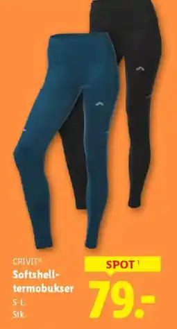 Lidl CRIVITⓇ Softshell- termobukser tilbud