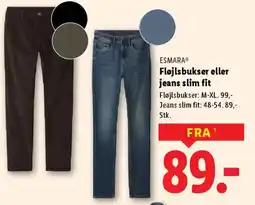 Lidl ESMARA® Fløjlsbukser eller jeans slim fit tilbud