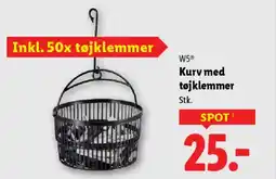 Lidl W5 Kurv med tøjklemmer tilbud