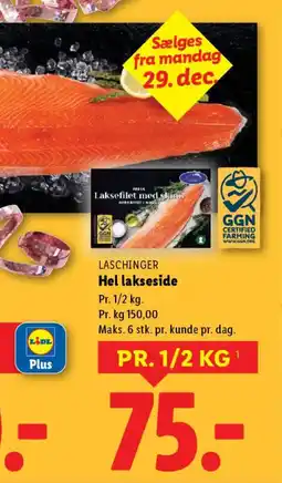 Lidl LASCHINGER Hel lakseside tilbud