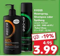 Kaufland DE SYOSS Haarspray, Shampoo oder Spülung tilbud
