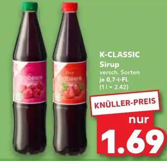 Kaufland DE K-CLASSIC Sirup tilbud