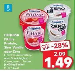 Kaufland DE EXQUISA Fitline Protein, Skyr Vanille oder Zero tilbud