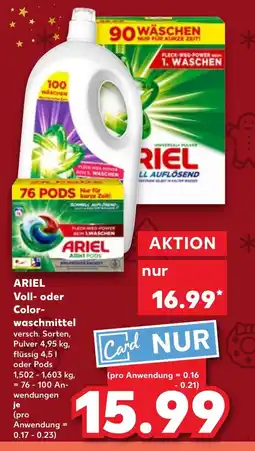 Kaufland DE ARIEL Voll- oder Color- waschmittel tilbud
