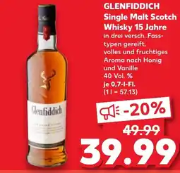 Kaufland DE GLENFIDDICH Single Malt Scotch Whisky 15 Jahre tilbud