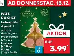 Kaufland DE PÂTÉ DU CHEF Leberpâté- Aperitif- schale tilbud