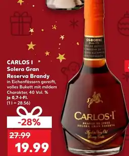 Kaufland DE CARLOS I Solera Gran Reserva Brandy tilbud