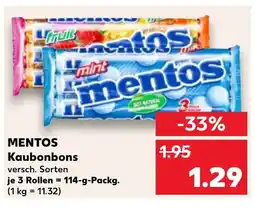 Kaufland DE MENTOS Kaubonbons tilbud