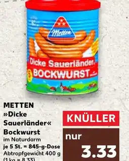 Kaufland DE METTEN Dicke Sauerländer Bockwurst tilbud