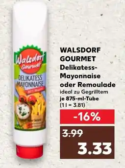 Kaufland DE WALSDORF Gourmet Delikatess- Mayonnaise oder Remoulade tilbud