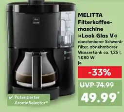 Kaufland DE MELITTA Filterkaffee- maschine Look Glas V tilbud