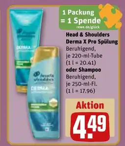 REWE DE Head & Shoulders Derma X Pro Spülung oder Shampoo tilbud