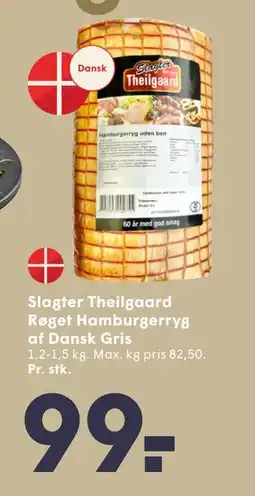 SPAR Slagter Theilgaard Røget Hamburgerryg af Dansk Gris tilbud