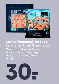 SPAR Gestus Vannamei, Torpedo Rejer eller Royal Greenland Grønlandske Skalrejer tilbud