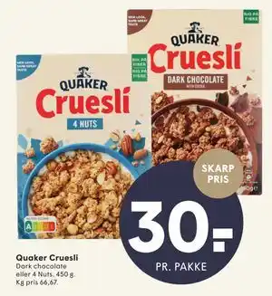 SPAR Quaker Cruesli tilbud
