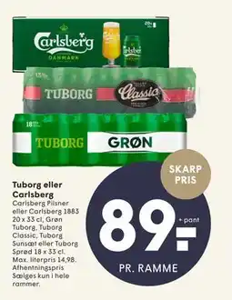SPAR Tuborg eller Carlsberg tilbud