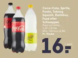 SPAR Coca-Cola, Sprite, Fanta, Tuborg Squash, Ramlösa, Fuze eller Schweppes tilbud