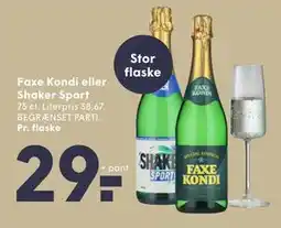 SPAR Faxe Kondi eller Shaker Sport tilbud