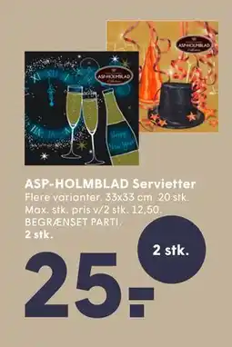 SPAR ASP-HOLMBLAD Servietter tilbud