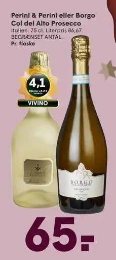 SPAR Perini & Perini eller Borgo Col del Alto Prosecco tilbud
