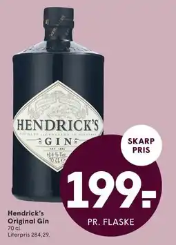 SPAR Hendrick’s Original Gin tilbud