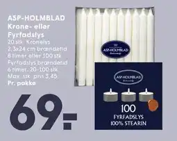 SPAR ASP-HOLMBLAD Krone- eller Fyrfadslys tilbud