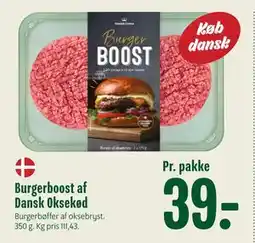 Min Købmand Burgerboost af Dansk Oksekød tilbud