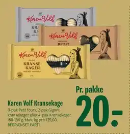 Min Købmand Karen Volf Kransekage tilbud