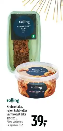 Føtex Salling Krebsehaler, rejer, kold- eller varmrøget laks tilbud