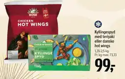 Føtex Kyllingespyd med teriyaki eller danske hot wings tilbud