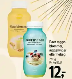 Føtex Dava ægge- blommer, æggehvider eller helæg tilbud
