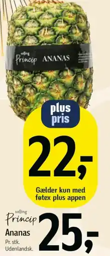 Føtex Salling Princip Ananas tilbud