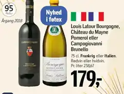 Føtex Louis Latour Bourgogne, Château du Mayne Pomerol eller Campogiovanni Brunello tilbud