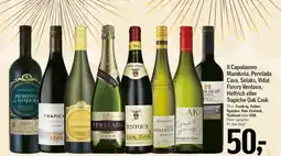 Føtex Il Capolavoro Manduria, Perelada Cava, Selaks, Vidal Fleury Ventoux, Helfrich eller Trapiche Oak Cask tilbud