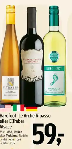 Føtex Barefoot, Le Arche Ripasso eller E.Traber Alsace tilbud