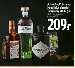 Føtex AU vodka, Cointreau, Hendrick's gin eller Tanqueray No.10 gin tilbud