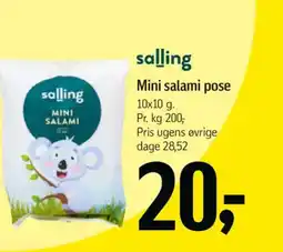 Føtex Salling Mini salami pose tilbud