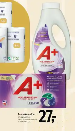 Føtex A+ vaskemiddel tilbud