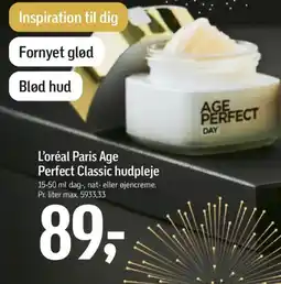 Føtex L'oréal Paris Age Perfect Classic hudpleje tilbud