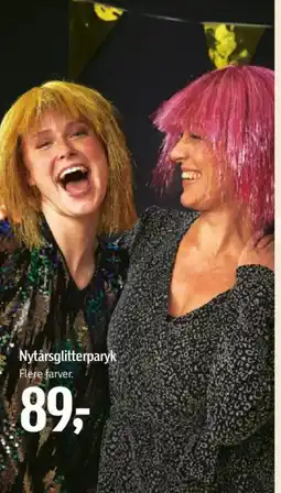 Føtex Nytårsglitterparyk tilbud