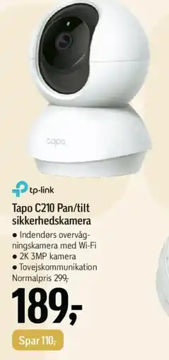 Føtex Tapo C210 Pan/tilt sikkerhedskamera tilbud