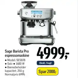 Føtex Sage Barista Pro espressomaskine tilbud