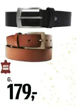 Føtex Skindbælte til herre tilbud