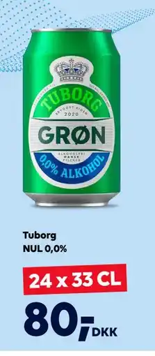 BorderShop Tuborg NUL 0,0% tilbud